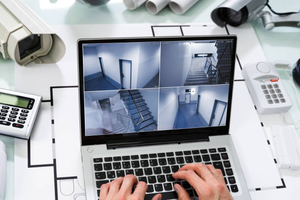 Person Monitoring Smart House On Digital Tablet
